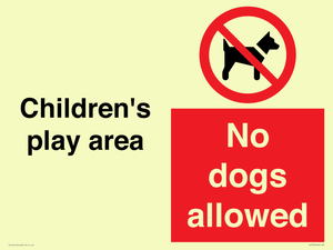 Children's play area. No dogs allowed
